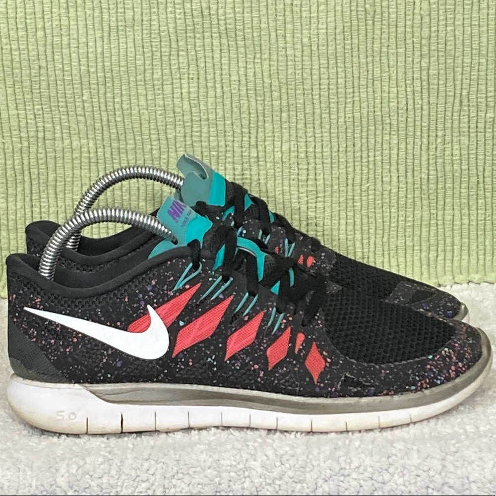 Nike Womens Black Free 5.0 705346-035 Athletic Running Sneaker Shoes Size 9